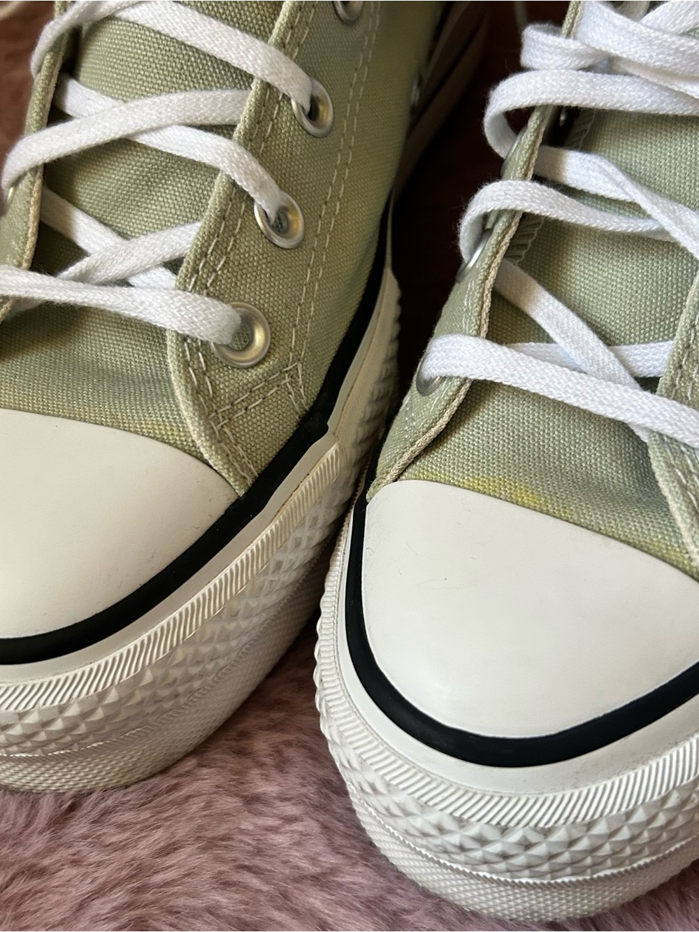 Converse All Star High-Top PLATFORM Sneakers in Sage Green - Picture 7 of 7